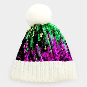 Mardi Gras Sequin Beanie